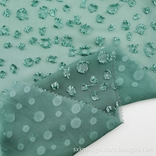 Polyester Silk Chiffon Jacquard Dobby Fabric